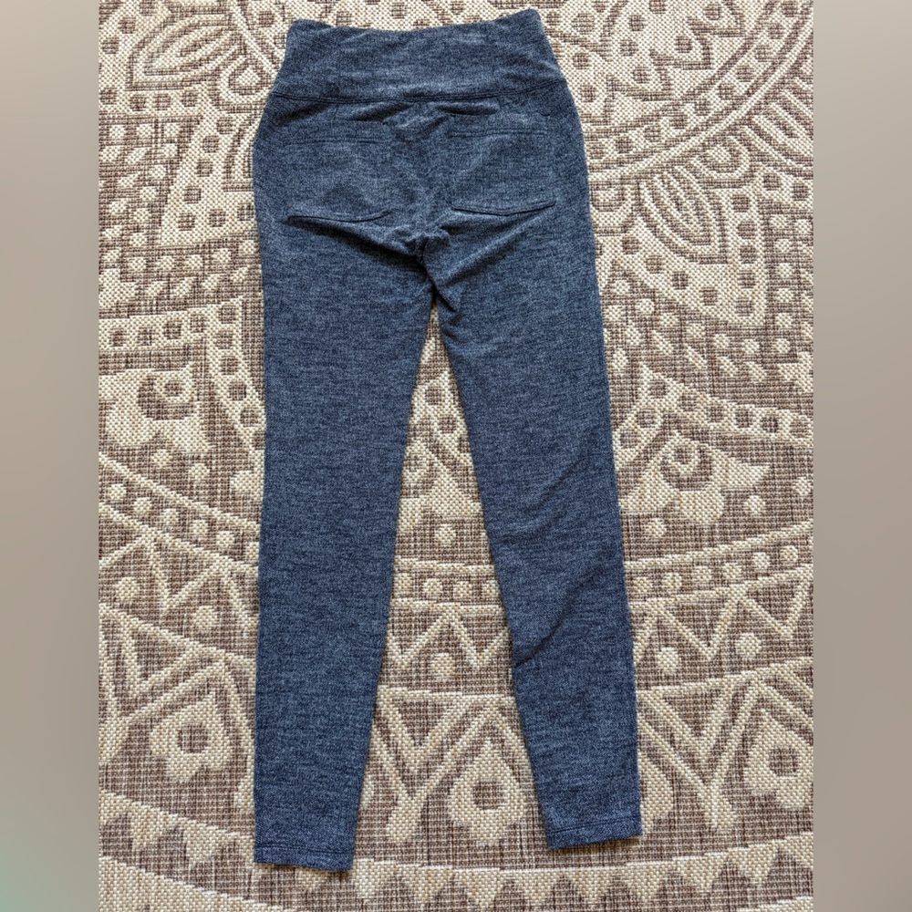 Athleta Herringbone Metro High Waisted Leggings Sz Small Heather Gray Pockets - Picture 6 of 15